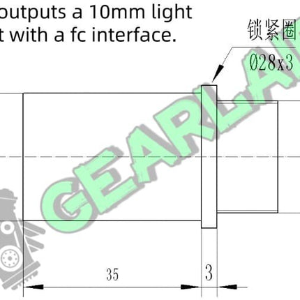 FC interface optical fiber collimating mirror, beam expanding mirror, adjustable divergence angle image 2