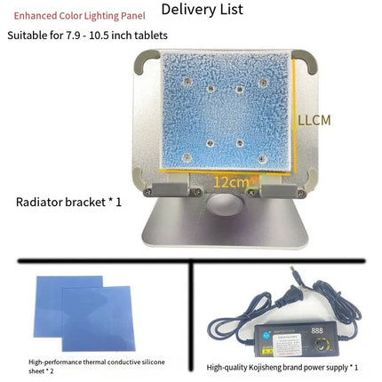 Red Apple Esports-Grade Semiconductor Cooling Stand - Universal Tablet Cooling System with RGB & Adjustable Design - The complete set of the enhanced matte version image