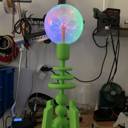 Plasma Ball Lightning Lamp - Green Base with Ion and Lightning Effects, 20 cm Sphere image 5