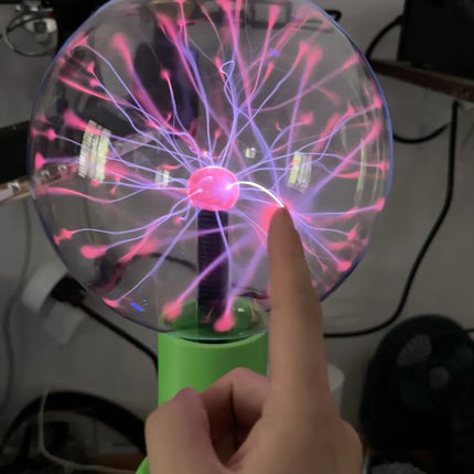 Plasma Ball Lightning Lamp - Green Base with Ion and Lightning Effects, 20 cm Sphere image 7