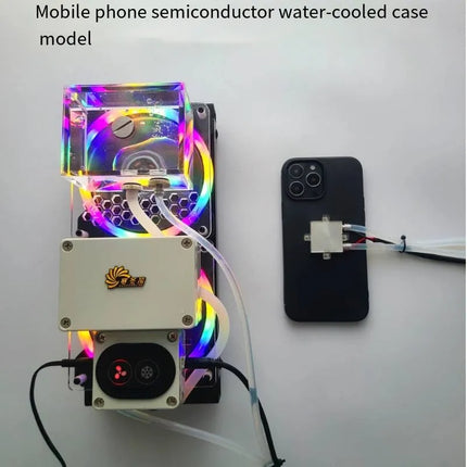Quad-Fan Semiconductor Water Cooling System - Ultimate Magnetic Cooling for Mobile Gaming image 1