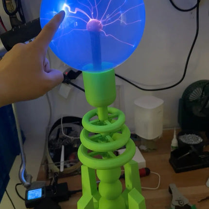Plasma Ball Lightning Lamp - Green Base with Ion and Lightning Effects, 20 cm Sphere image 9