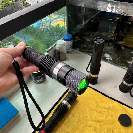 1.35W 520nm Green Laser Positioning Indicator, Adjustable Focus Head, 3+2 Power Modes, 60℃ Thermal Step-Down Protection, Full Anodized Aluminum Housing for Astronomy, Outdoor Signaling & Teaching Demonstration