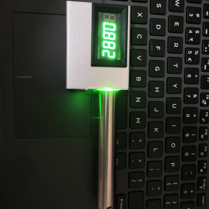 520nm 1W Green Laser Stainless Steel Flashlight - 532 Interface, 18650 Battery Powered