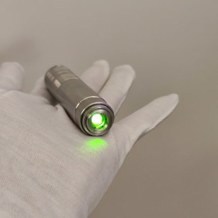 575.4nm 45mW Lemon Yellow DPSS Laser Module Stainless Steel Housing 18350 Powered Single Mode Special Wavelength Experimental Collectible Laser