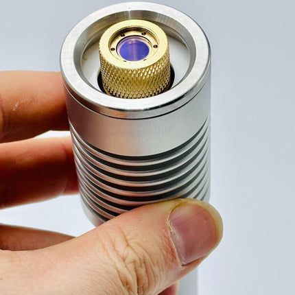 2W-2.5W 525nm Compressed Beam Green Laser Flashlight, Custom CNC Integrated Lens, 3 Power Modes, Overheat Protection, USB-C Charging, With Free 5000mAh Battery