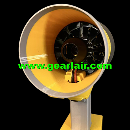 90mm EDF Ducted Fan 130A HV ESC 5kg Thrust 6S 10000mAh 25C Battery with Balance Charger Cooling Duct Gray Yellow