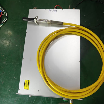 Used Disassembled Original IPG 1500W Fiber Laser Source QBH Connector, 5M Fiber Cable, Adjustable Power, Real Time Voltage Current Temperature Display, Red Pilot Beam, External Power Supply