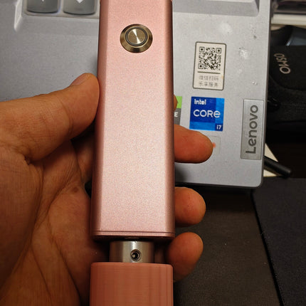 Self-Generating EDC Flashlight, Discontinued Exclusive Pink, Anodized Aluminum Housing, 250F Lithium Ion Supercapacitor, Bidirectional Rotation Dynamo Torch