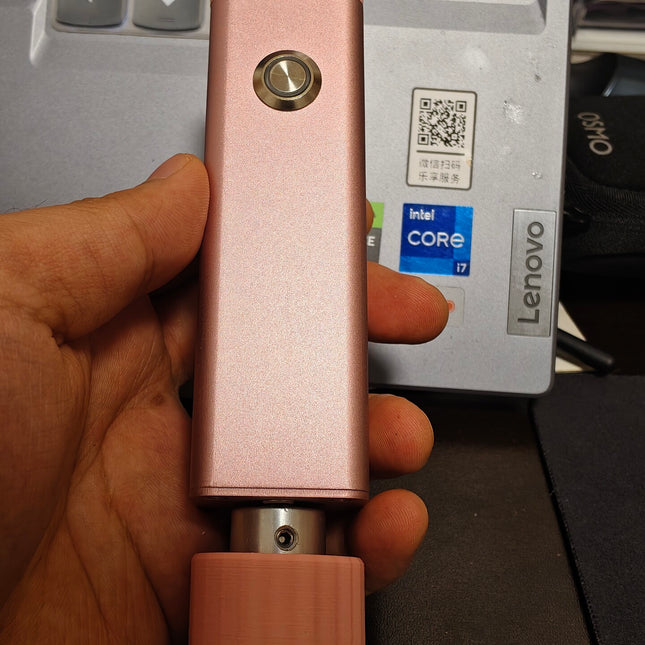Self-Generating EDC Flashlight, Discontinued Exclusive Pink, Anodized Aluminum Housing, 250F Lithium Ion Supercapacitor, Bidirectional Rotation Dynamo Torch