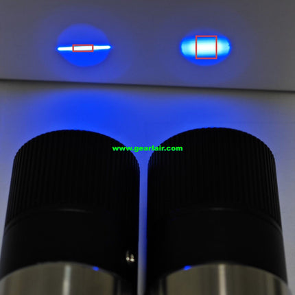 Blue & Green Laser Flashlight - Large Lens Quick-Press LED Version, Outdoor Indicator, Long Range & High Energy