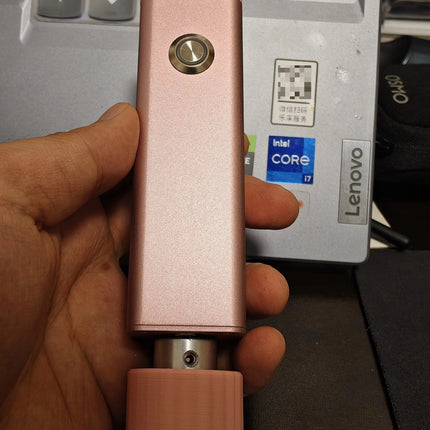 Self-Generating EDC Flashlight, Discontinued Exclusive Pink, Anodized Aluminum Housing, 250F Lithium Ion Supercapacitor, Bidirectional Rotation Dynamo Torch