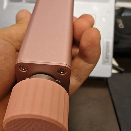 Self-Generating EDC Flashlight, Discontinued Exclusive Pink, Anodized Aluminum Housing, 250F Lithium Ion Supercapacitor, Bidirectional Rotation Dynamo Torch