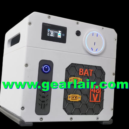 3000W Peak 1500W Rated Mobile Power Station 1.3kWh 48V LiFePO4 Battery Pack with CATL A-grade 46135 Cells for RV Off-Grid