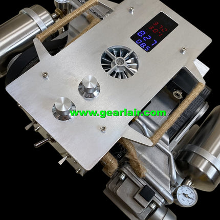 2800W 220V Single Motor High Pressure Air Pump 0-10Bar Adjustable Speed 50mm Cylinder Dual Belt Drive Double Gas Storage Tanks