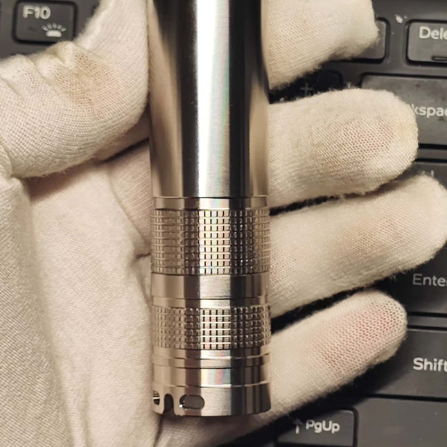 488nm 250mW Sky Blue Single Mode Laser Flashlight Stainless Steel Housing 532 Universal Interface 18350 Powered For Command Indication Experiment