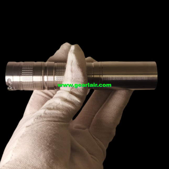 520nm 1W Green Laser Stainless Steel Flashlight - 532 Interface, 18650 Battery Powered
