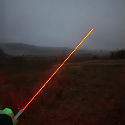 638nm 700mW Bright Red Laser Pen - Stainless Steel Compact Design, G7 Lens, Multi-Mode