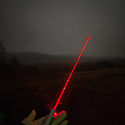 638nm 700mW Bright Red Laser Pen - Stainless Steel Compact Design, G7 Lens, Multi-Mode