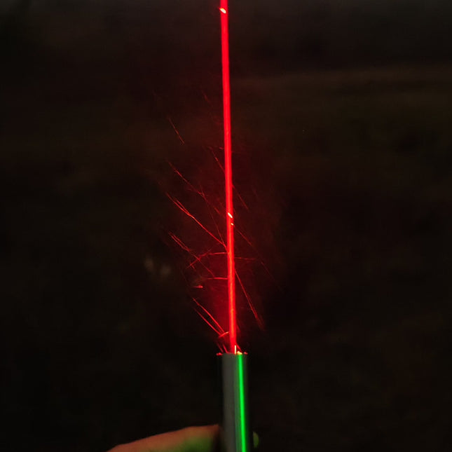 638nm 700mW Bright Red Laser Pen - Stainless Steel Compact Design, G7 Lens, Multi-Mode