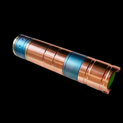 6W 470nm Cyan Blue Adjustable Focus Laser Flashlight, Copper & Titanium Alloy Cooling for Astronomy Star Pointer