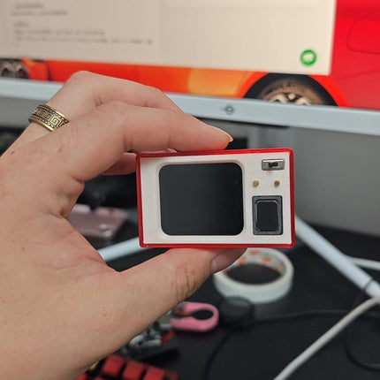 Anime Retro Mini Television | Micro SD Video Player With Built-in Speaker, Rechargeable, For Diorama & DIY Decor Ornament