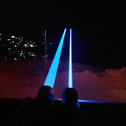 5.5W 455nm Blue Laser Positioning Indicator, Adjustable Focus Head, 3+2 Power Modes, 60℃ Thermal Protection, Full Anodized Aluminum Body for Astronomy, Outdoor Signaling and Teaching Demonstration