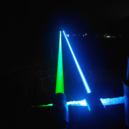 7W 465nm Blue Laser Positioning Indicator, Head Adjustable Focus, 3+2 Power Modes, Temperature Control Protection, Full Aluminum Alloy Body for Astronomy & Outdoor Signal Use