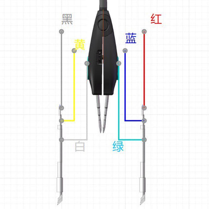 Full CNC Machined Soldering Tweezers Hard Anodized All Metal Welding Tweezers Custom Wiring For AM120 Soldering Station Maintenance
