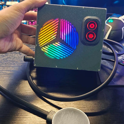 Mini3 Pro 50W Liquid Cooler 80mm Cold Row RGB Water Cooling Radiator, 5-Level Cooling Ultra Quiet Phone Tablet Cooler for Gaming Live Streaming