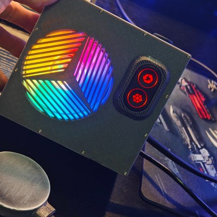 Mini3 Pro 50W Liquid Cooler 80mm Cold Row RGB Water Cooling Radiator, 5-Level Cooling Ultra Quiet Phone Tablet Cooler for Gaming Live Streaming