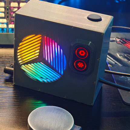 Mini3 Pro 50W Liquid Cooler 80mm Cold Row RGB Water Cooling Radiator, 5-Level Cooling Ultra Quiet Phone Tablet Cooler for Gaming Live Streaming