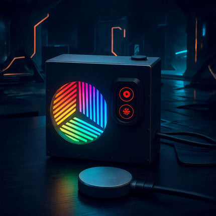Mini3 Pro 50W Liquid Cooler 80mm Cold Row RGB Water Cooling Radiator, 5-Level Cooling Ultra Quiet Phone Tablet Cooler for Gaming Live Streaming