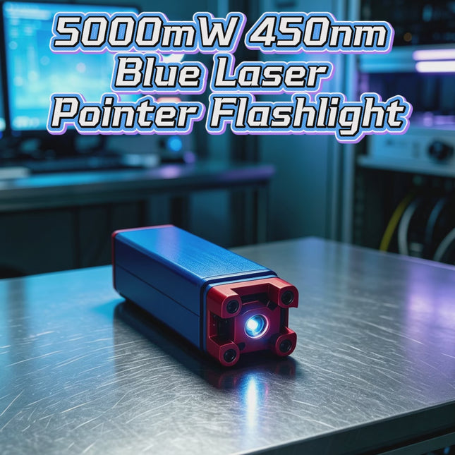 All-in-one Aluminum Alloy 455nm Laser Indicator 5W Portable Type-C Charging Blue Laser Pointer Module