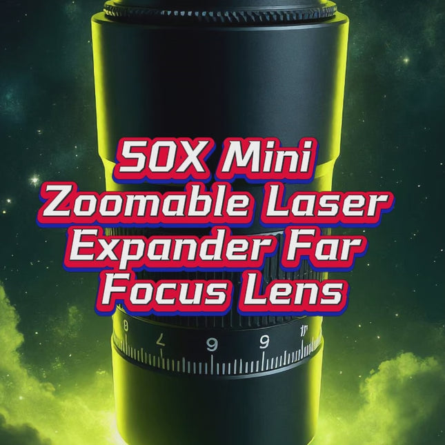 50X Mini Laser Beam Expander Zoom Focus Far Shoot Lens Fast Telescopic Adjustment for 100-500W Pump Source