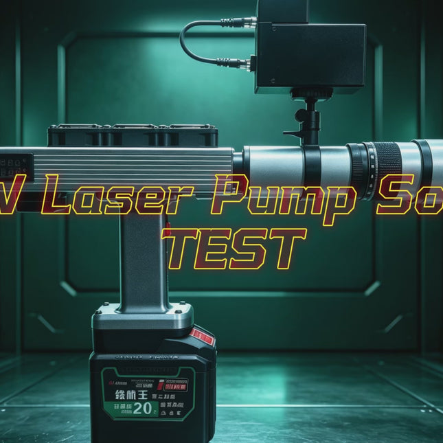 500W Laser Pump Source – 1000W Electrical Input | 3× Samsung 50S with Smart BMS | 40× White Push-Pull Rotary Zoom Lens + External Remote Plugin | Green Coaxial Aiming | Adjustable Step-Down Module | 1-Month Warranty