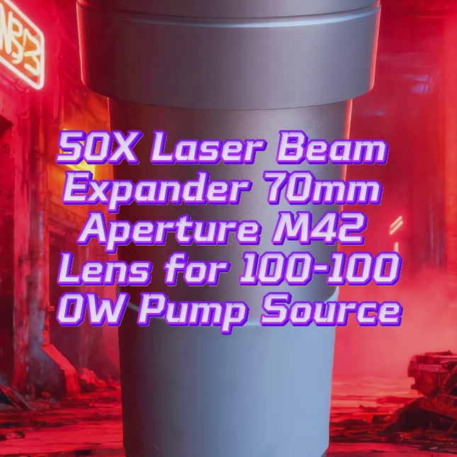 Double-sided nano-gold-coated pumping source, 100-meter collimating lens, focusing mirror, beam expanding mirror, high-temperature resistant quartz lens