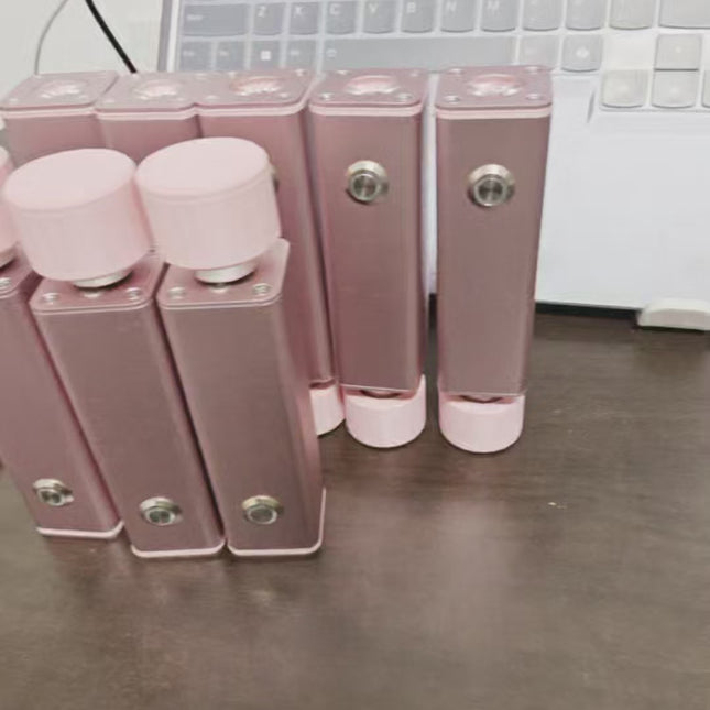 Self-Generating EDC Flashlight, Discontinued Exclusive Pink, Anodized Aluminum Housing, 250F Lithium Ion Supercapacitor, Bidirectional Rotation Dynamo Torch