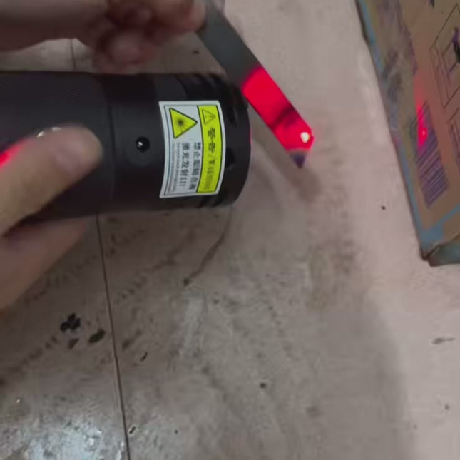 120W Output Handheld Focusable Laser Torch | 50X Zoom Lens 21700 Battery Alloy Cooling Laser Igniter
