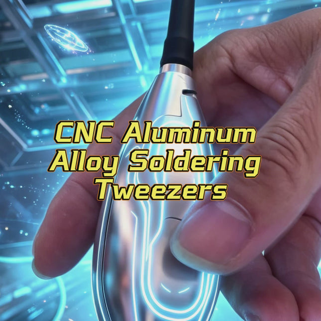 Full CNC Machined Soldering Tweezers Hard Anodized All Metal Welding Tweezers Custom Wiring For AM120 Soldering Station Maintenance
