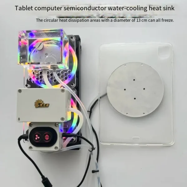 Quad-Fan Semiconductor Water Cooling System - Ultimate Magnetic Cooling for Mobile Gaming