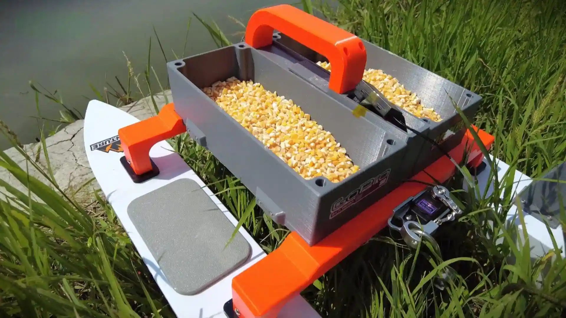 1 (1) Original Twin-Hull Air-Propelled Bait & Rescue Boat | 60cm Remote-Controlled Fishing Drone with GPS Compatibility - Image 1