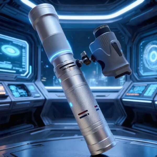 Professional 120W Handheld Laser – Night Vision Ready | Zero-Deviation Red Dot | 240W Electrical Power | 1000 Cycle Batteries | Silver Limited Edition