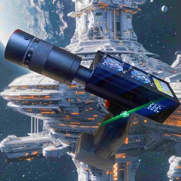 140-watt portable laser ignition tool | Insect repellent and rust removal | 280-watt power | 4 x 21700 high-discharge-rate battery system | Coaxial green light | M22 lens interface | Active cooling system